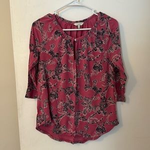Lucky Brand 3/4 sleeve top size small